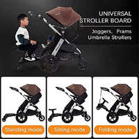 Universel 2-en-1 Confort Planche à Roulettes Réglable Amovible Siège Planeur Bébé Poussette Wagon Durable Plastique 25kg Capacité