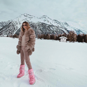 Fragola nuovo arrivo invernale giacca di <span class=keywords><strong>pelliccia</strong></span> calda e spessa <span class=keywords><strong>pelliccia</strong></span> di volpe per bambine - Product Image 4