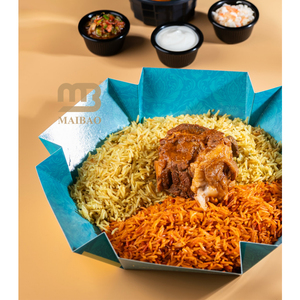 Caja de <span class=keywords><strong>arroz</strong></span> y pollo árabe, caja de <span class=keywords><strong>comida</strong></span>, embalaje de <span class=keywords><strong>comida</strong></span> caliente, contenedor de catering, fiambrera desechable personalizada, embalaje de papel para llevar <span class=keywords><strong>arroz</strong></span> - Product Image 2