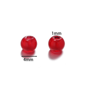 Perles en verre imitation jade, 3 mm, rondes, en vrac, pour la fabrication de bracelets, accessoires de bijoux DIY, matériaux en gros - Product Image 2