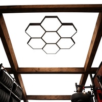 Panneau lumineux LED modulaire hexagonal pour atelier de réparation de pneus, garage