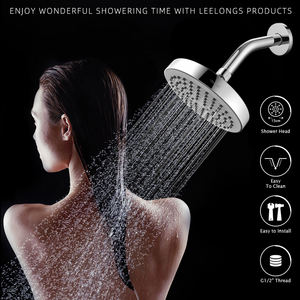 Rozin — composants de douche universels pour salle de bains, montage mural en acier inoxydable, chromé, avec bras de pluie de 16cm - Product Image 5