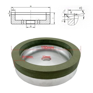 Rueda de pulido de vidrio para máquina de rebordeado, rueda de pulido de diamante con copa de unión de resina resistente al desgaste - Product Image 2