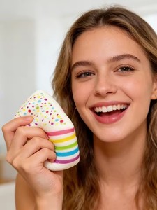 Jouet Squishy Doux à Remontée Lente Gâteau Arc-en-ciel Anti-stress Simulation Alimentaire Jouet Éducatif pour Enfants et Adultes - Product Image 3