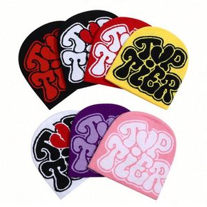 Custom Cross Border Hot Sale <b>Winter</b> Warm Knitted Jacquard <b>Hat</b> Letter Beanie <b>Hat</b> Mixed Style Mixed Color Wholesale Unisex - Product Image 4