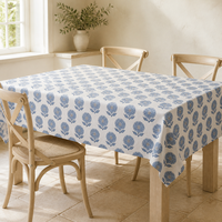 Nappe en coton rose imprimée avec un petit motif floral, couvre-table pour la cuisine et la décoration de la maison