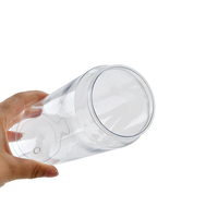 Gobelets en Plastique Rond Personnalisés de Chine 250ml 330ml 500ml pour Boissons Gazeuses, Boîtes à Gâteau PET Transparentes pour Jus de Fruits, Boîtes en Plastique avec Couvercle Scellé