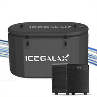 ICEGALAX meilleur pas cher 1/2HP 310L ensemble entier refroidisseur d'eau plongeant froid système de refroidissement par eau refroidir 41F-104F refroidisseur autoportant
