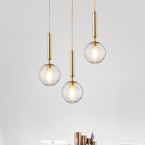 Lustre boule à bulles rond moderne décoration intérieure chevet cuisine escalier <span class=keywords><strong>E27</strong></span> ampoule boule de verre suspension - Product Image 4