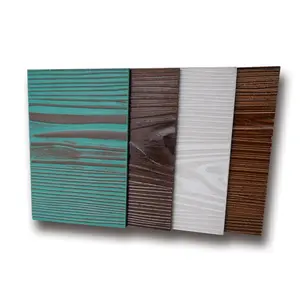 Tablero de revestimiento de cemento de fibra de grano de madera, Color de imprimación de 4x7,5 pies, para revestimiento de paredes exteriores