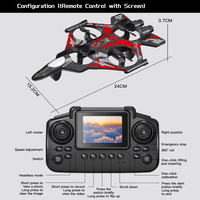 Avion télécommandé AiJH RC avec caméra, décollage en un clic, utilisation intérieure/extérieure, piles incluses.