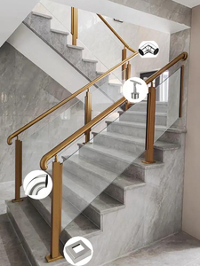 Soporte de vidrio para escaleras con brida dedicada - Abrazadera de soporte para valla de acero inoxidable 304, diseño contemporáneo, ecológico y duradero - Product Image 6