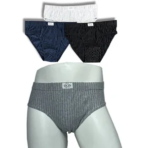 Best Quality Cotton Underwear Boxer Brief For men With Elastic striped fabric Underwear Men