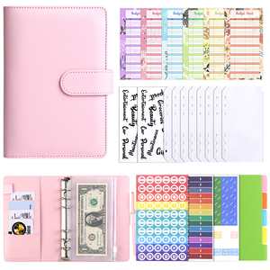 Custom A6 PU Leather Loose Leaf Notebook Binder Budget Planner Agenda Cash Storage Tally Book Children Gift - Product Image 1