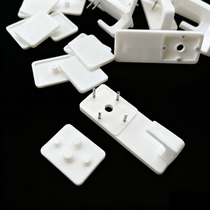 White Plastic <b>Wall</b> <b>Hook</b> Rectangle Shape Removable Clip On <b>Hook</b> For Clothes Bags Artwork Storage Minimalist Design - Product Image 3