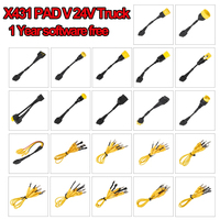 LAUNCH X431 PAD V Extended Commercial Vehicles Actualización gratuita por 1 año Cable de camión de 24V Herramienta de diagnóstico de Sistema completo Escáner OBD2