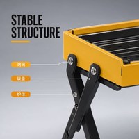 Barbecue au charbon de bois pliable moderne en acier inoxydable pour usage extérieur