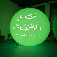 Ballon publicitaire gonflable personnalisé en PVC, sphère géante avec logo et éclairage LED pour événements