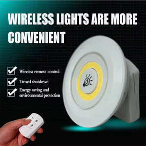 FREE Sample Wireless <b>LED</b> Under Cabinet <b>Light</b> Remote Control Dimmable Wardrobe Night <b>Light</b> Home Bedroom Kitchen Battery Lamp - Product Image 2