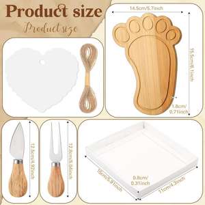 Nuevos Recuerdos de Boda Ecológicos, Regalos para Novias, Regalos para Fiestas de Bebés, Tabla de Cortar de Madera Personalizable, Diseño Bonito, Tabla para Quesos - Product Image 4