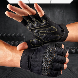 Unisex <b>Half</b> Finger Microfiber Gym Gloves Breathable Waterproof Anti <b>Slip</b> Workout Fitness Training Cycling OEM ODM Wholesale - Product Image 3