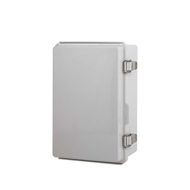 IP67 Waterproof ABS Junction Box Outdoor Electrical Enclosure Weatherproof Dustproof Wall Mounting Plate Hinged Grey