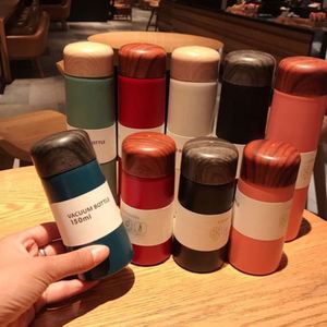 Thermos personnalisé avec logo, 150/250 ml, couvercle en bois, tasse en acier inoxydable 304 à double paroi, thermos isotherme sous vide - Product Image 4
