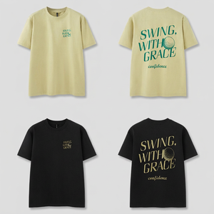 T-shirt imprimé anglais pour le printemps et l'été 2026, nouveau style américain, sportif, léger, à séchage rapide, à manches courtes - Product Image 1