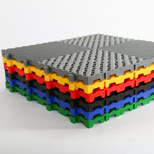 400*400*20มิลลิเมตรลื่น Pp ประสานโรงรถกระเบื้องปูพื้น/ที่ถอดออกได้ประสานเสื่อชั้นพลาสติกสำหรับล้างรถร้าน - Product Image 1