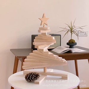 <b>Mini</b> Wooden <b>Christmas</b> <b>Tree</b> Ornaments Custom Made For Home Desktop Decor Children Gifts Creative Holiday Decoration - Product Image 3