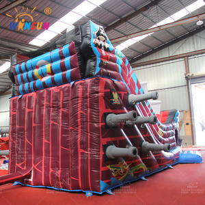 Tobogán acuático inflable de PVC comercial grande al aire libre personalizado, tobogán seco de barco pirata, modelo de marca WINSUN, capacidad de 100-500kg - Product Image 6