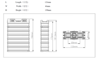 Baterai Lithium Ion prismatis 3.2V 40Ah, baterai litium LiFePO4 kapasitas tinggi 3.2V 40ah