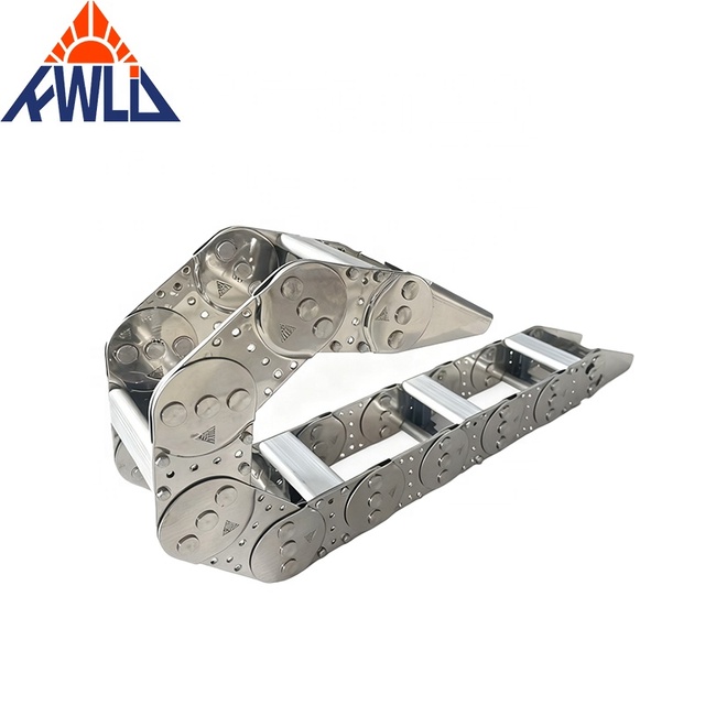 Steel Energy Cable Drag Chain Enclosed Style Towline Metal Chain for Cnc Machine Stainless Steel Wire Track Metal Drag Chain