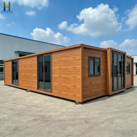 Maison conteneur extensible 40 pieds 20 pieds, prête à l'emploi, villa préfabriquée avec 2, 3, 4 ou 5 chambres, maisonnette mobile préfabriquée et portable
