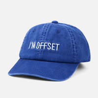 Casquette de baseball en sergé de coton délavé à l'acide, style vintage, non structurée, à profil bas, couleur unie, avec broderie personnalisée, certifiée CE