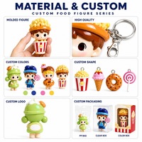Ensemble de figurines personnalisées en boîte mystère, personnage Chibi Dessert, figurine miniature en PVC, boîte mystère avec accessoires, OEM ODM, vente en gros
