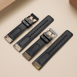 Phát hành nhanh chóng ngụy trang màu quân đội màu xanh lá cây Vải xem ban nhạc 22mm 24mm Thể Thao Vải + cao su dây đeo đồng hồ - Product Image 2