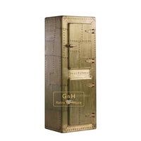 Buffet de salon, bar à domicile, hôtel, buffet, armoire à café et à vin, style vintage moderne industriel antique en aluminium modulaire ANCORA