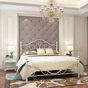 Vintage European <strong>Metal</strong> Bed Frame - 1.5m/1.8m (Full/Queen), Heavy-Duty Luxe Design - Product Image 6