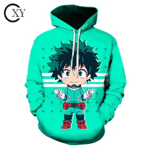 XiuYu Mens Hoodie Custom My Hero Academy Cosplay Costume Hoodies Anime Jackets Sweatershirt Unisex Outwear