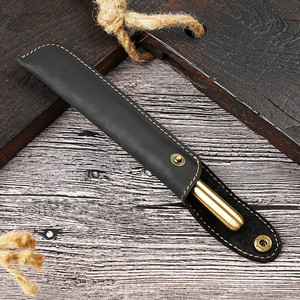 Túi đựng bút da thuộc Crazy Horse cổ điển, màu tùy chỉnh, khắc họa tiết, chất liệu da thật - Product Image 4