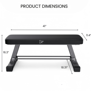 CZFIT <b>Strength</b> <b>Training</b> Weight Bench Steel Frame Flat Bench with Dumbbell Storage Workout Fitness Stool for Full Body Exercise - Product Image 2