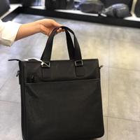 Tas Kulit Vintage Mewah Kapasitas Besar Model Vertikal untuk Bisnis, Kulit Sapi Asli, Harga Langsung dari Supplier Butik