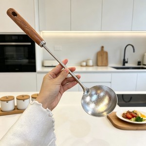 <b>Titanium</b> Spatula Spoon Set With Rosewood Handle Extra Long Kitchen Cooking Utensil For Stirring Serving Household Use - Product Image 4
