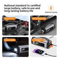 Compresseur d'air portable certifié CE FCC ROHS pour gonflage de pneus de voiture et démarreur de batterie, idéal pour la vente en gros transfrontalière