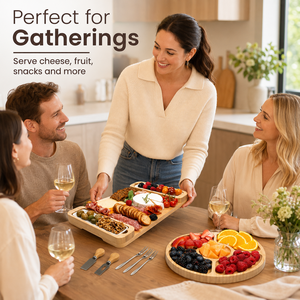 Plateau à fromage personnalisé, plateau de service rond, lames, assiettes à fruits pour la maison, la cuisine, les occasions festives - Product Image 4