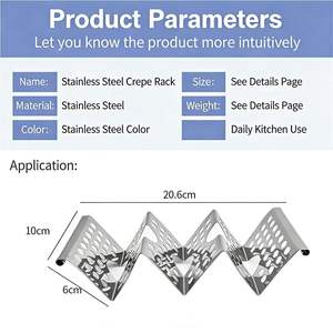 Support à crêpes réutilisable en acier inoxydable, support à tacos en forme de W, support à tacos mexicains - Product Image 2