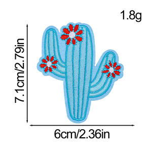 ISO9001 & BSCI Red Blue Small Embroidery Patch Sew/<b>Iron</b> <b>On</b> All The Time West Cowboy Style Custom Embroidered Patch For Clothing - Product Image 2