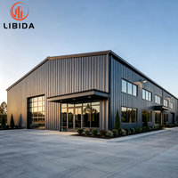 Atelier en structure métallique préfabriquée personnalisée Q235B Q345B |   Entrepôt métallique extensible à grande portée pour usine