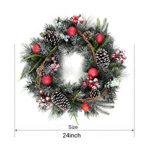 Low Price Customized <b>Artificial</b> Outdoor Decorations Christmas <b>Wreaths</b> Luxury Pvc <b>Artificial</b> Christmas <b>Wreath</b> - Product Image 2